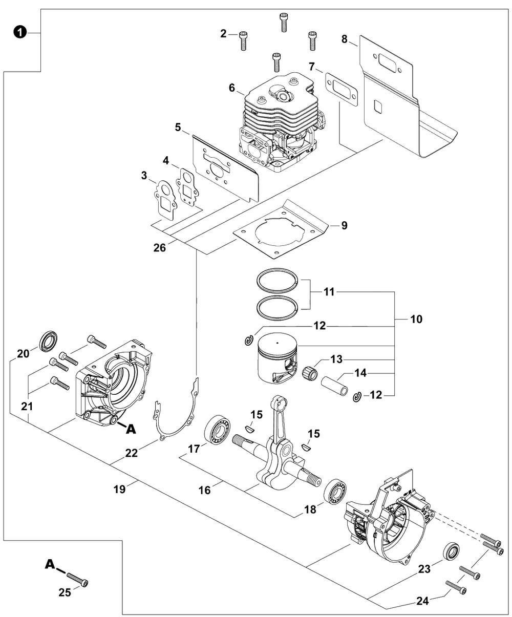 Engine Diagram and Parts List for PB-9010H P55915001001 - P55915999999 Echo Leaf Blower / Vacuum
