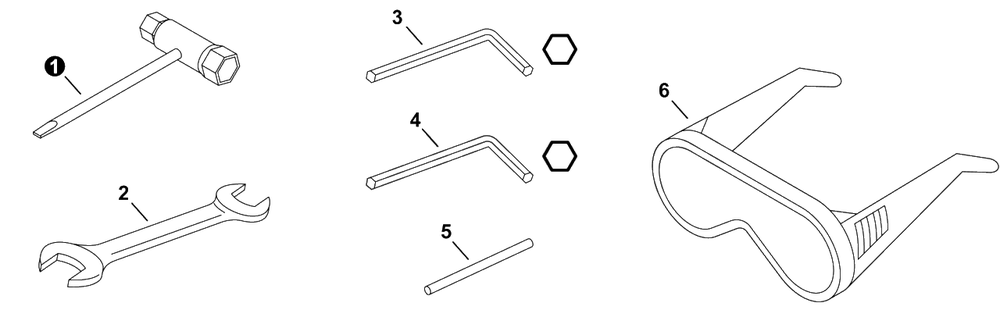 Tools Diagram and Parts List for SRM-4510 U53726001001 - U53726999999 Echo Brush Cutter