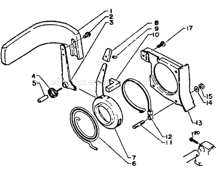 Page B Diagram and Parts List for CS-280EP 120269-9999999 Echo Chainsaw