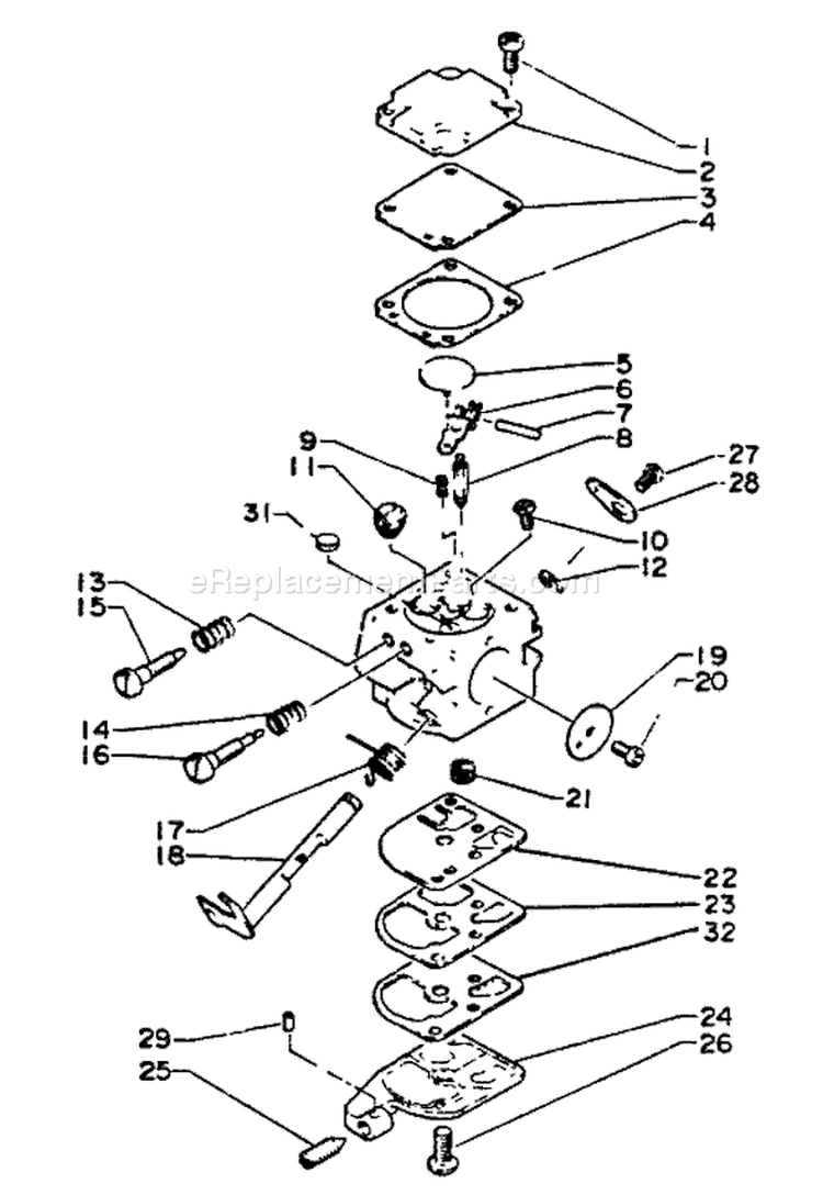 Page A Diagram and Parts List for CS-280E 0106531 - 0120268 Echo Chainsaw