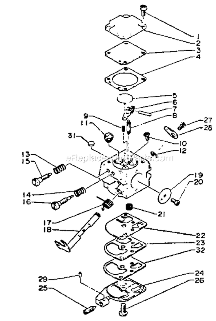 Page A Diagram and Parts List for CS-290EVLP After S/N 008580 Echo Chainsaw