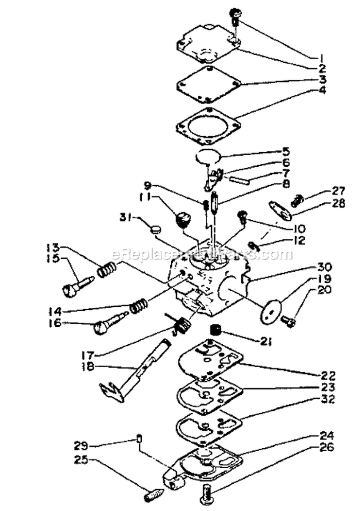 Page A Diagram and Parts List for CS-290EVLP Before S/N 008580 Echo Chainsaw
