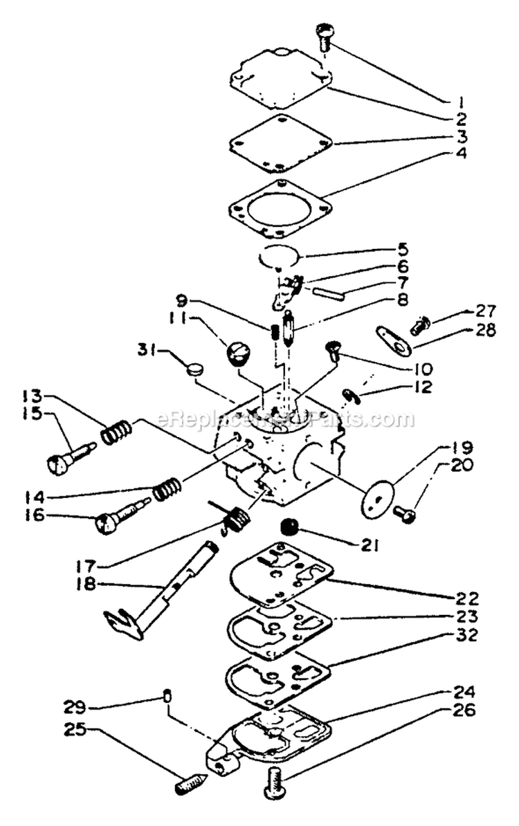 Page A Diagram and Parts List for CS-290EVL After S/N 0008580 Echo Chainsaw