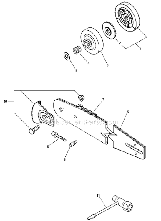 Page D Diagram and Parts List for CS-3000 Type 1 After S/N 001001 Echo Chainsaw