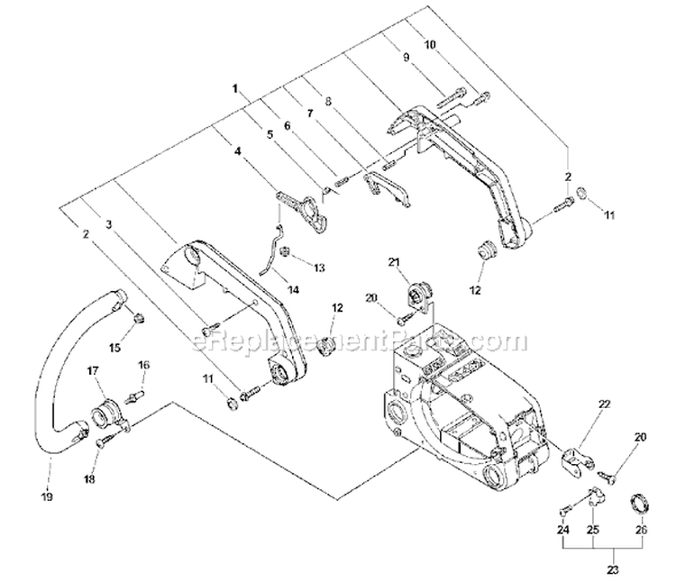 Page F Diagram and Parts List for CS-3000 Type 1E -After S/N 001001 Echo Chainsaw
