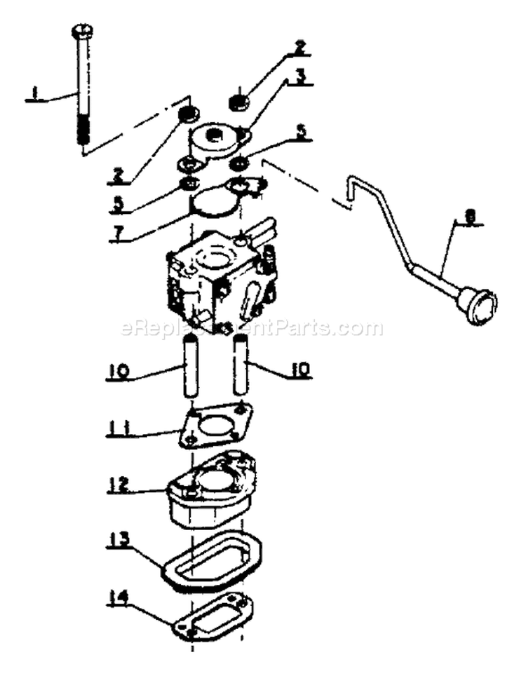 Page K Diagram and Parts List for CS-302S 17501 - 30500 Echo Chainsaw