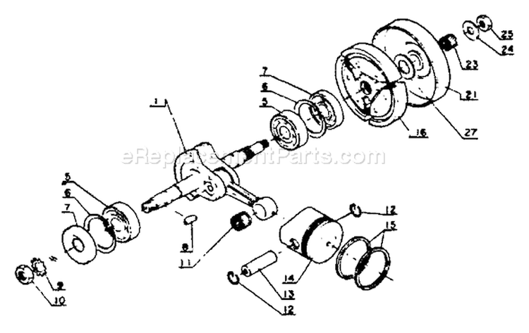 Page C Diagram and Parts List for CS-302S 17501 - 30500 Echo Chainsaw