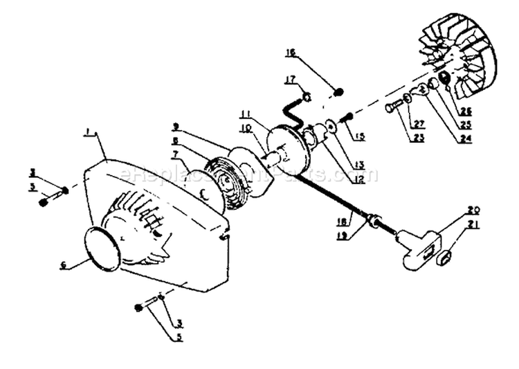 Page M Diagram and Parts List for CS-302S 30501 - 64670 Echo Chainsaw