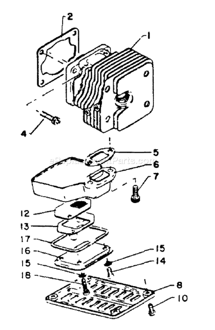 Page F Diagram and Parts List for CS-302S 30501 - 64670 Echo Chainsaw