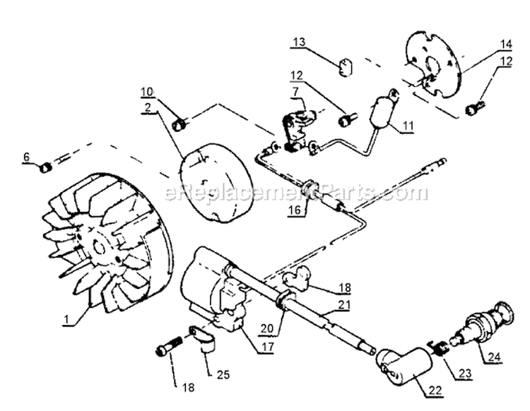 Page J Diagram and Parts List for CS-302S After S/N 64671 Echo Chainsaw