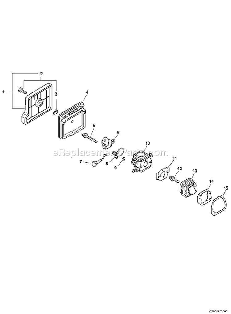 Page I Diagram and Parts List for CS-305 03001001 - 03999999 Echo Chainsaw
