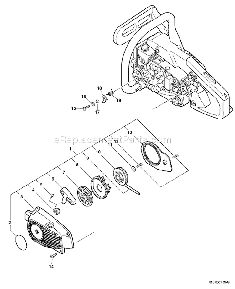 Page M Diagram and Parts List for CS-306 C09413001001 - C09413999999 Echo Chainsaw