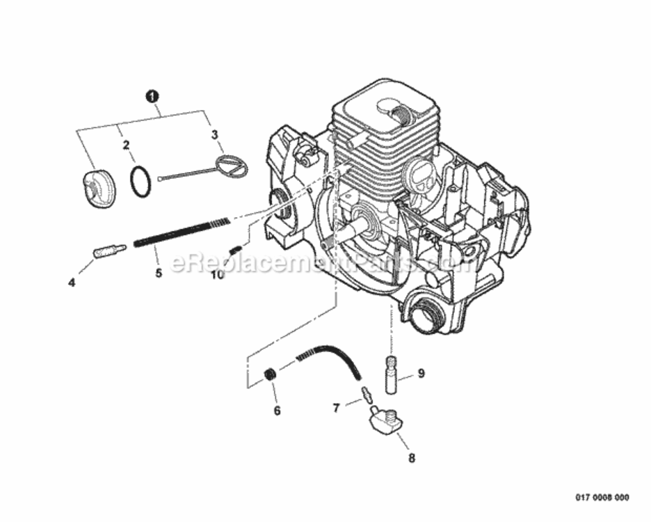 Auto-Oiler Diagram and Parts List for CS-310 C23926001001 - C23926999999 Echo Chainsaw