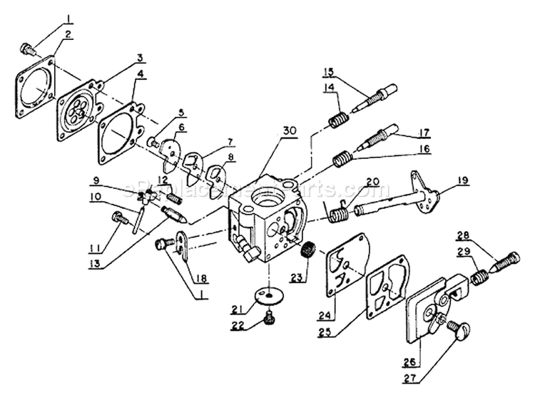 Page A Diagram and Parts List for CS-315 058001 - 090010 Echo Chainsaw