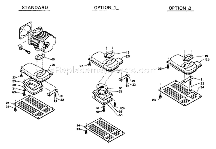 Page B Diagram and Parts List for CS-315 058001 - 090010 Echo Chainsaw