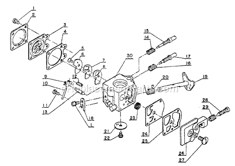Page A Diagram and Parts List for CS-315 Before S/N 058000 Echo Chainsaw