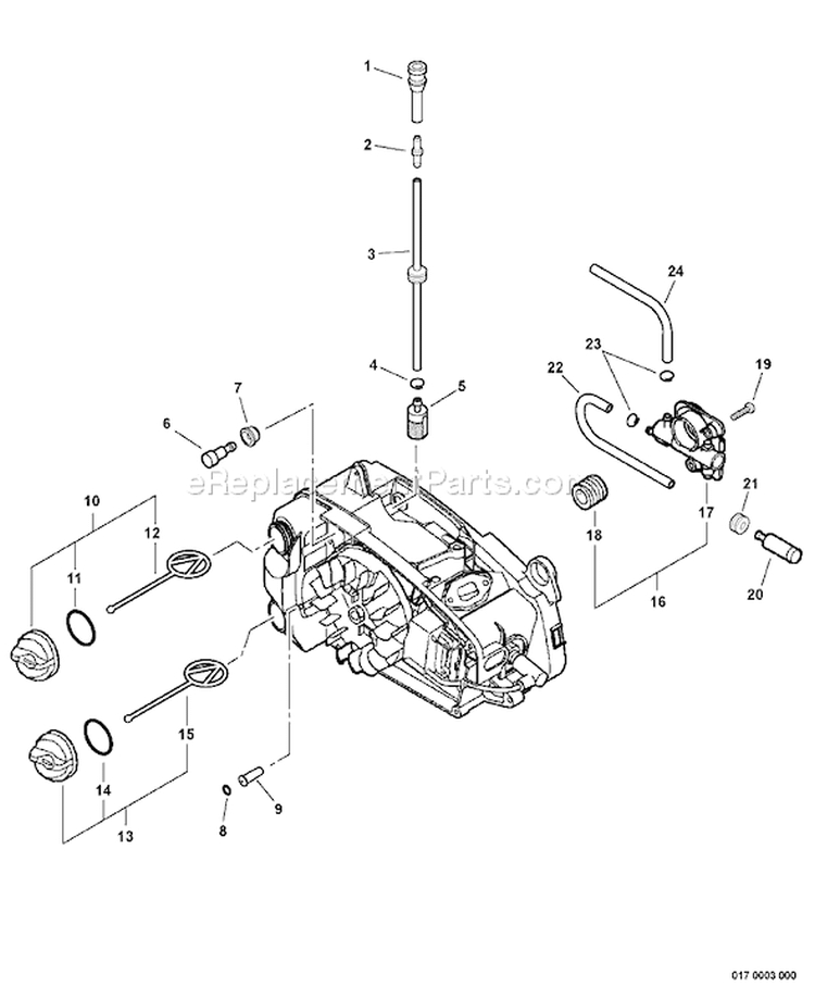 Page F Diagram and Parts List for CS-330T C04212001001 - C04212999999 Echo Chainsaw