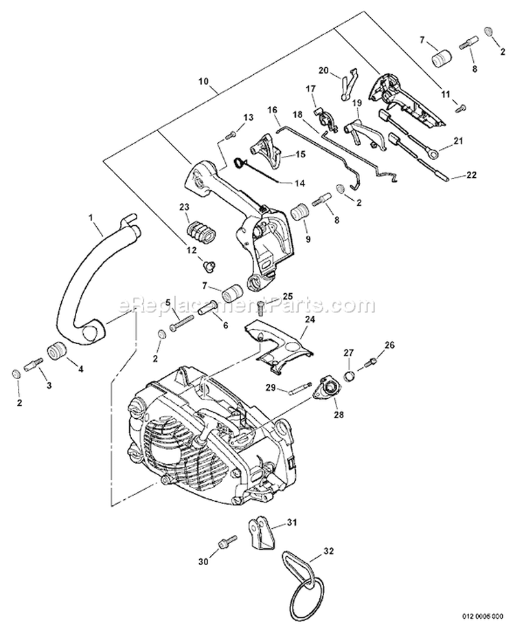 Page I Diagram and Parts List for CS-330T C07711001001 - C07711999999 Echo Chainsaw