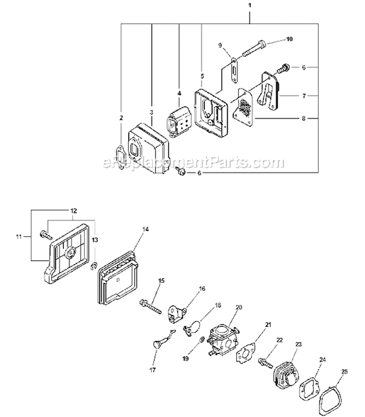 Page I Diagram and Parts List for CS-3400 Type 1 Echo Chainsaw