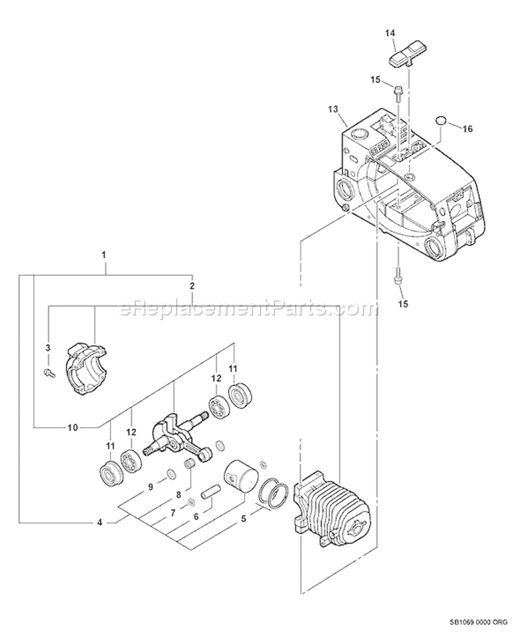Page D Diagram and Parts List for CS-341 C08511001001 - C08511999999 Echo Chainsaw