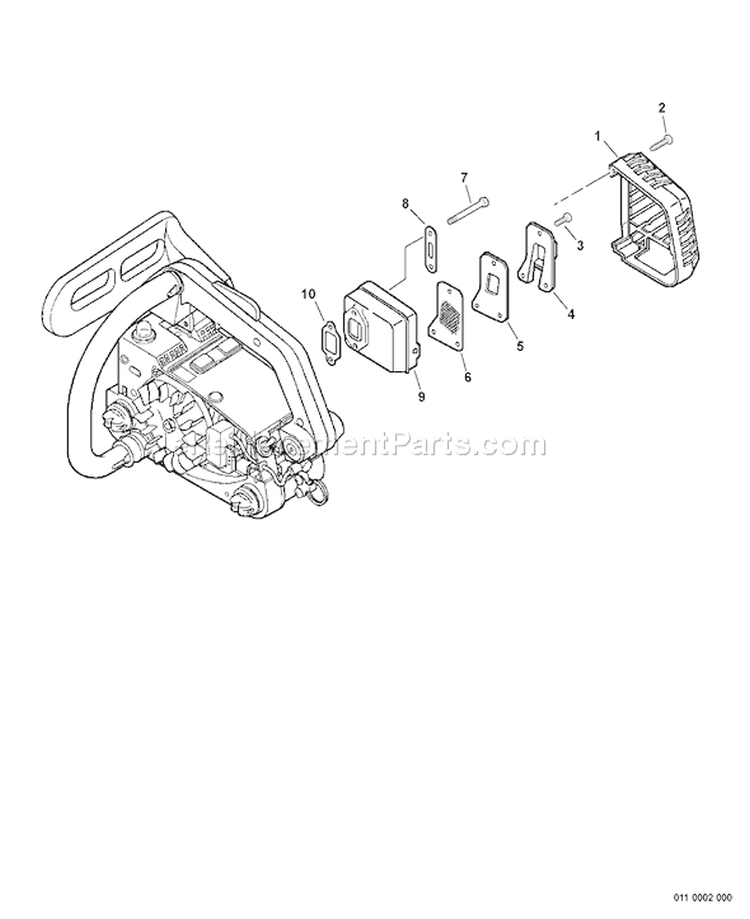 Page E Diagram and Parts List for CS-341 C08511001001 - C08511999999 Echo Chainsaw