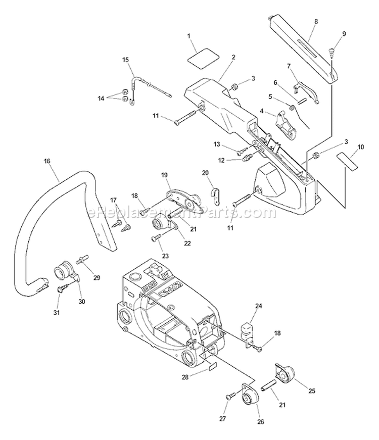 Page G Diagram and Parts List for CS-346 02006474 - 02999999 Echo Chainsaw