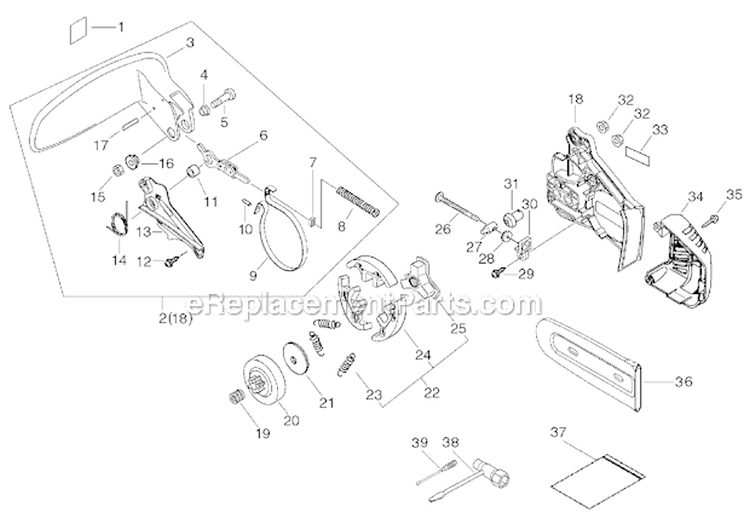 Carburetor Diagram and Parts List for CS-350TES  Echo Chainsaw