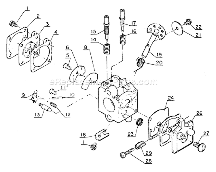 Page A Diagram and Parts List for CS-351VL  Echo Chainsaw