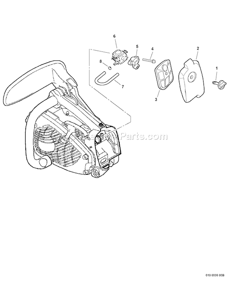 Page I Diagram and Parts List for CS-360T 10001001 - 10002126 Echo Chainsaw