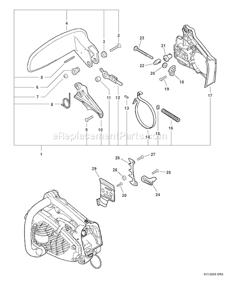 Page C Diagram and Parts List for CS-360T C09713001001 - C09713999999 Echo Chainsaw