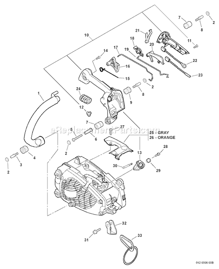 Page I Diagram and Parts List for CS-360T C09713001001 - C09713999999 Echo Chainsaw