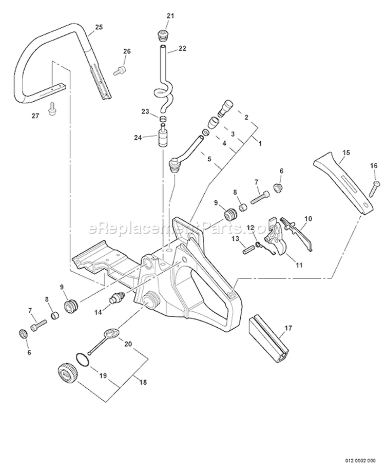 Page G Diagram and Parts List for CS-370 10002001 - 10999999 Echo Chainsaw