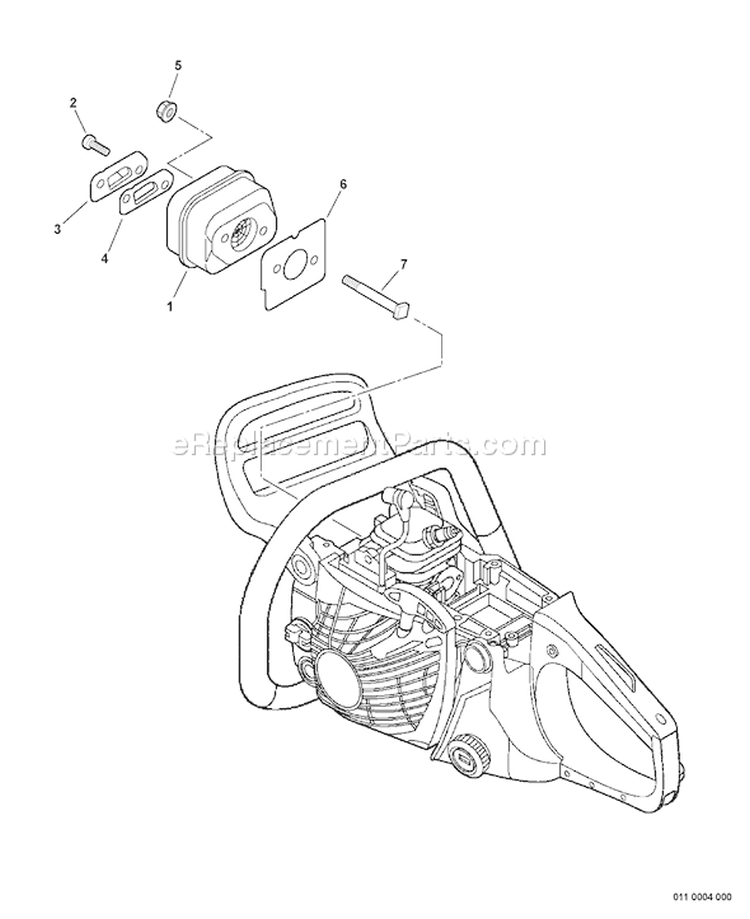 Page F Diagram and Parts List for CS-370 10002001 - 10999999 Echo Chainsaw