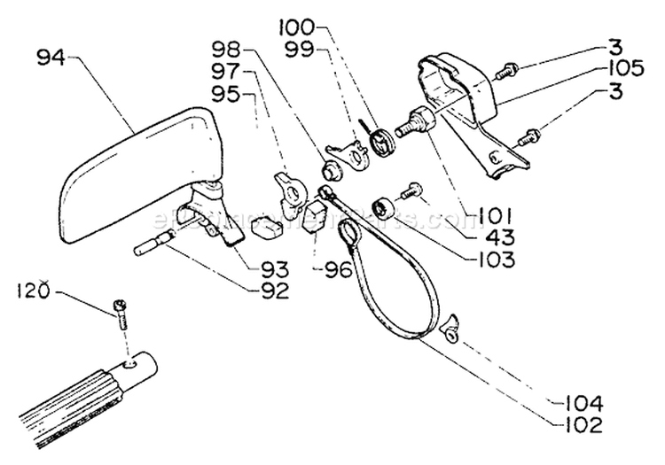 Page B Diagram and Parts List for CS-400EVLP  Echo Chainsaw