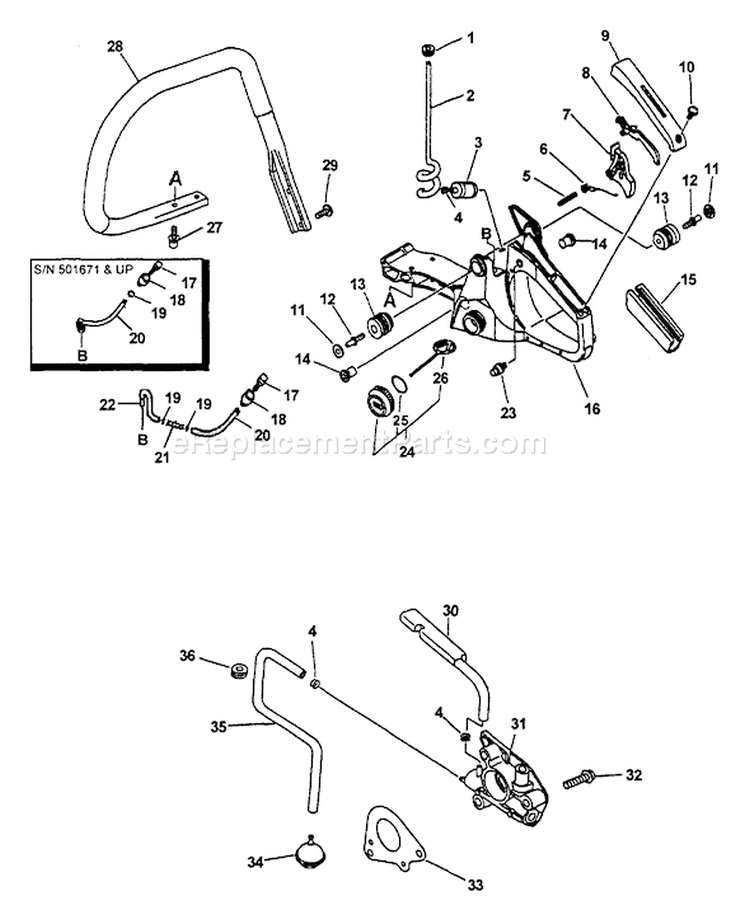 Part Location Diagram of 13131238930 Echo Pipe