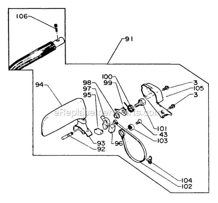 Chain Brake Diagram and Parts List for CS-440EVL  Echo Chainsaw