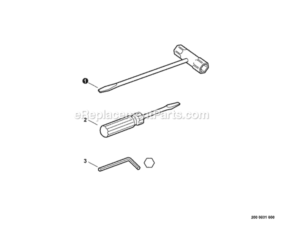 Tools Diagram and Parts List for CS-450P C06413001001 - C06413999999 Echo Chainsaw