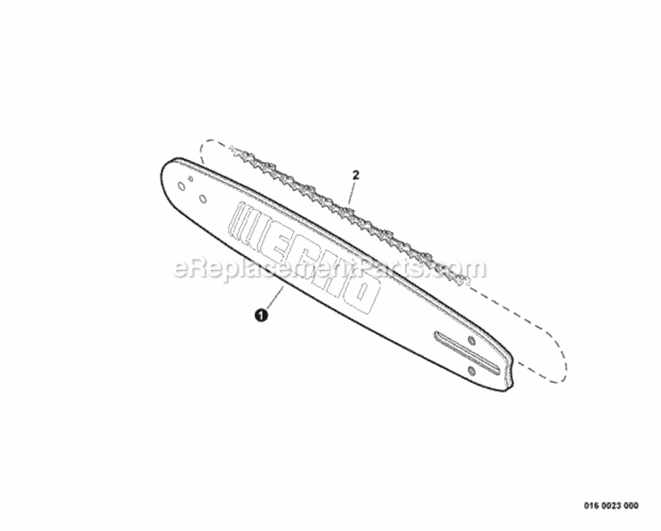 Guide_Bar_Saw_Chain Diagram and Parts List for CS-450P C06413001001 - C06413999999 Echo Chainsaw