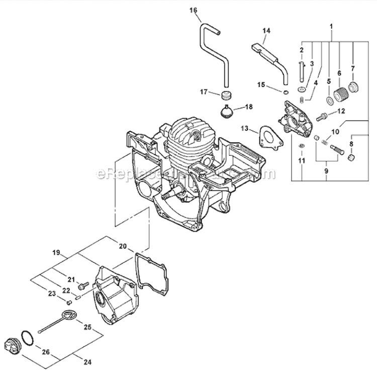 Page J Diagram and Parts List for CS-450 C05713001001-C05713999999 Echo Chainsaw