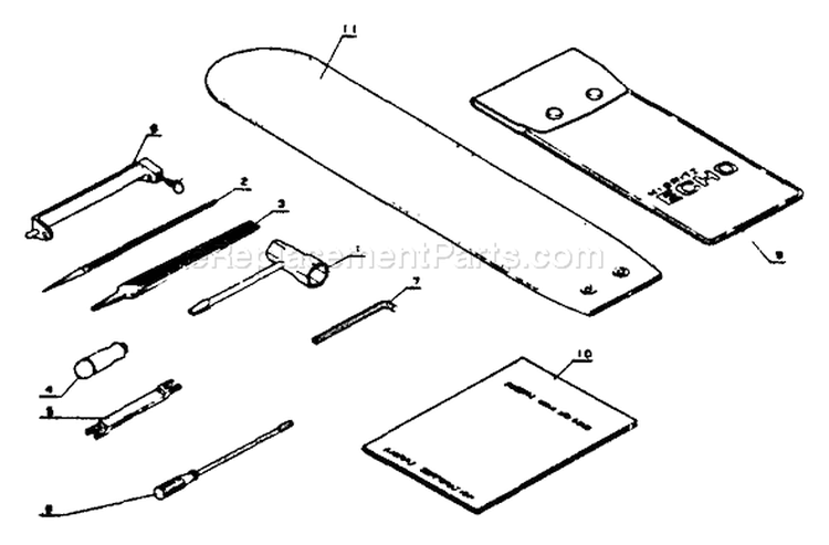 Page H Diagram and Parts List for CS-452VL 0 - 0230441 Echo Chainsaw