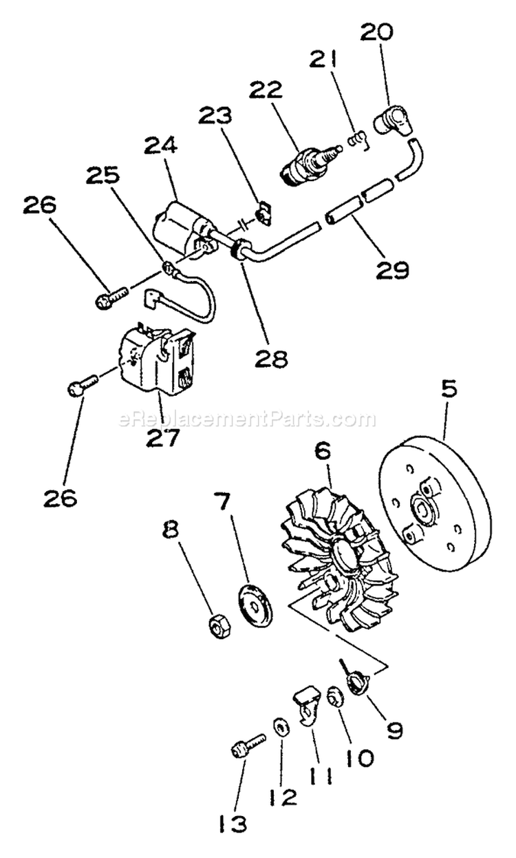 Page G Diagram and Parts List for CS-4600 001001 - 027191 Echo Chainsaw