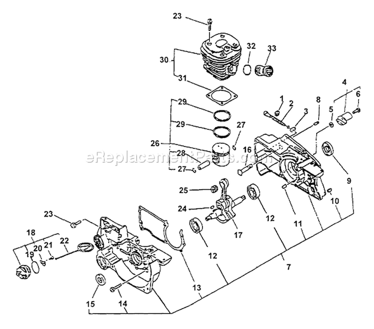Page C Diagram and Parts List for CS-5000  Echo Chainsaw