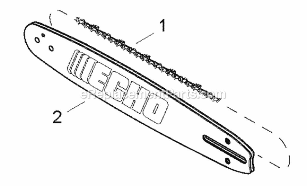 Saw_Chain_Guide_Bar Diagram and Parts List for CS-500P C19312001001 - C19312999999 Echo Chainsaw