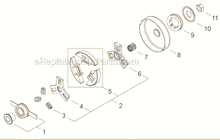 Page M Diagram and Parts List for CS-500P  Echo Chainsaw