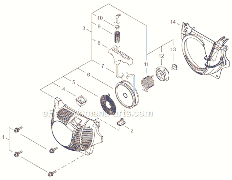 Page D Diagram and Parts List for CS-500P  Echo Chainsaw