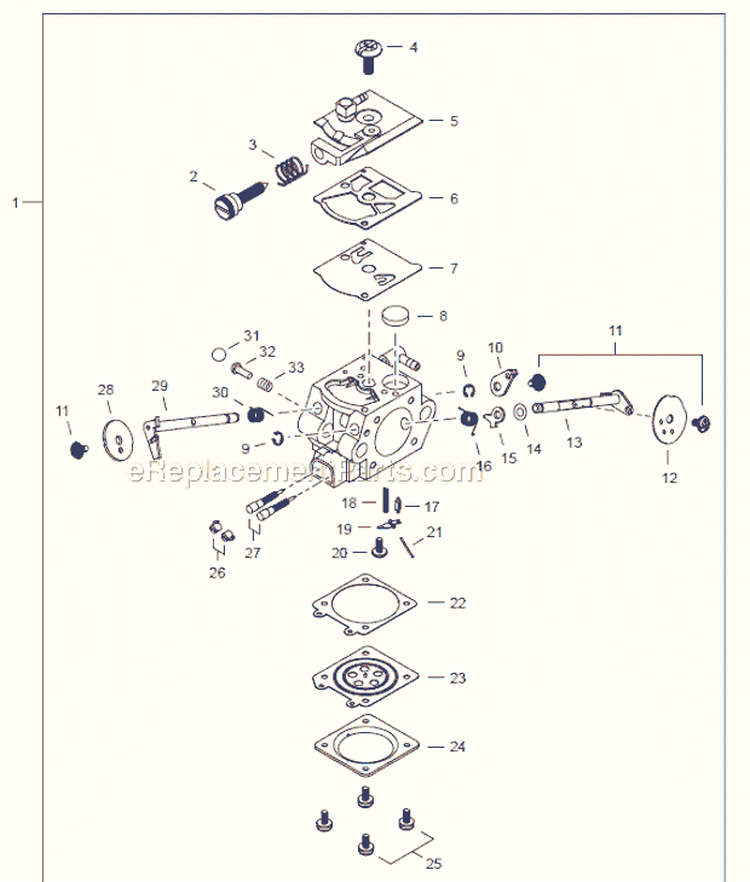 Page F Diagram and Parts List for CS-500P  Echo Chainsaw