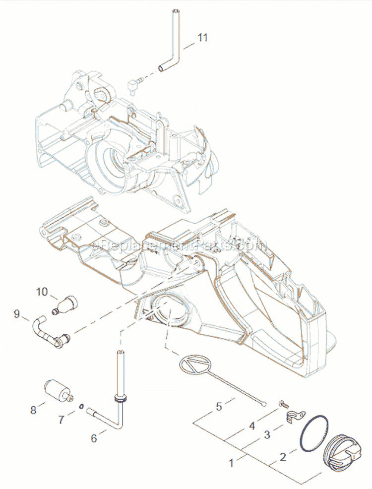 Page G Diagram and Parts List for CS-500P  Echo Chainsaw