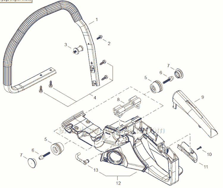 Page I Diagram and Parts List for CS-500P  Echo Chainsaw