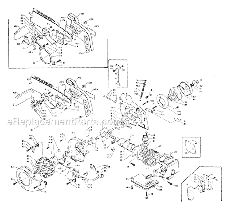 Page C Diagram and Parts List for CS-500VL 001001 - 049000 Echo Chainsaw