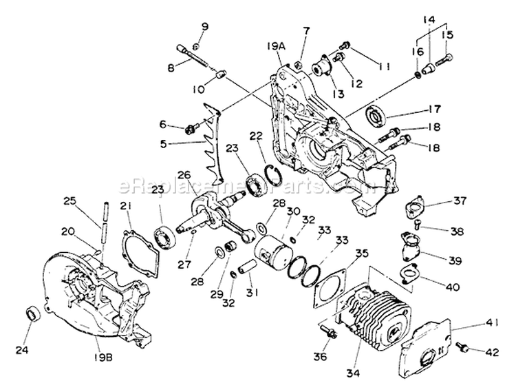 Page D Diagram and Parts List for CS-510EVLP  Echo Chainsaw